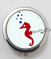 BlackKey Seahorse 3-Compartment Decorative Pocket Gift Box Case Organizer for Pill, Color 1 -2210