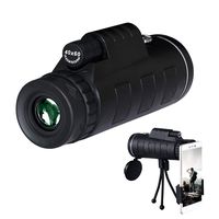 B-Qtech Monocular Telescope for Smartphone, High Powered 40x60 Monocular with Smartphone Holder & Compass & Tripod, Waterproof One-hand Focus for Bird Watching, Camping, Hiking, Match, Concert, Travel