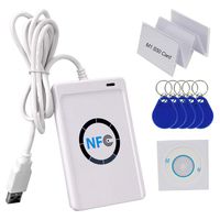 HFeng 13.56MHz RFID Copier Card Reader Writer NFC Programmer USB + Free SDK Software +5pcs S50 MF Cards + 5pcs UID Writable Keyfobs ACR122U