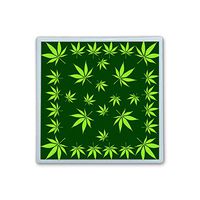 XIANN Care Contact Lens Box Holder Container Case Storage Eyecare Kit -Pot Leaves Weed Leaf Green