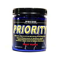 #1 Bcaa and Glutamine Powder- Priority Fruit Punch 290g Intra & Post Workout Recovery Supplement Buffers Lactic Acid and Speeds up Recovery(Fruit Punch, 25 Servings Per Bottle- 1 Bottle)
