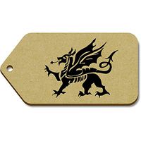 Azeeda 10 x Large 'Welsh Dragon' Wooden Gift Tags (TG00017257)