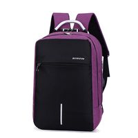 Laptop Backpack, Travel Computer Bag for Women & Men, Anti Theft Water Resistant College School Bookbag,Slim Business Computer Bag with USB Charging Port, Fits Under 17in Laptop, Notebook (Purple)