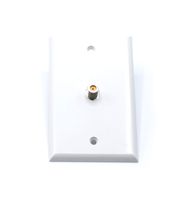 THE CIMPLE CO White Video Wall Jack for Coax Cable F Type Coaxial Wallplate (Wall Plate) - 3 GHz Coupler Approved for Comcast, DIRECTV, Dish Network, and Antennas (100 Pack)
