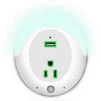 UMANOR Wi-Fi Smart Socket Camera Wireless Home Security with Multi-Color RGB Lights App Remote Monitoring Wi-Fi Spy Nanny Cameras (White)