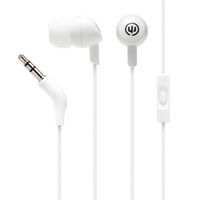 Wicked Audio Brawl Earbud Headphones w/Mic, (White Knuckle)