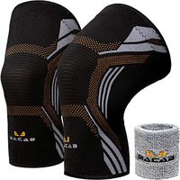 BACAB Compression Knee Sleeves (Pair) | Knee Support Brace for Running, Crossfit, Powerlifting, Sports & Daily Activity | ACL, MCL, Arthritis Recovery Knee Brace for Men & Women | Prevent Injuries XL