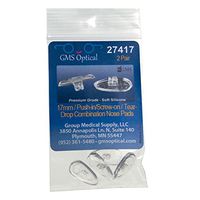 GMS Optical - Logic® Silicone Push-in/Screw-in Combination Tear Drop Nosepads 17MM (2 Pair)