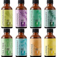 Essential Oils Set 100% Pure Therapeutic Grade - Aromatherapy Essential Lavender Tea Tree Eucalyptus Rosemary Lemongrass Peppermint Orange and Lemon Oils - Hair Skin Nails Natural Health and Beauty