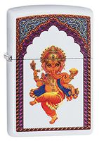 Zippo Ganesha Pocket Lighter, Cream Matte