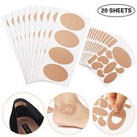 150 Pieces Moleskin Tape Flannel Adhesive Pads Heel Stickers Blister Prevention Pads Anti-wear Heel Pads for Feet Fabric Padding, 12 Shapes