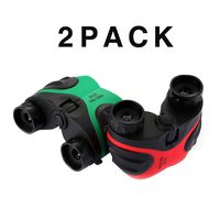 Mai Z i 2 Pack Binoculars for Kids, 8x21 Compact Shock Proof binoculars Toys for 5-12 Year Old Boys girls， boy Gifts(2 Pcs-A)