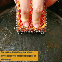 Landyta Chainmail Scrubber Silicone Cast Iron Cleaner Stainless Steel