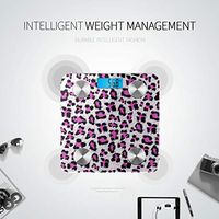 Beautiful Pink Leopard Skin Bathrooms Scales Digital Scales Body Bathroomscale Tracks 8 Key Compositions Analyzer Sync with Fitness Apps 400 Lbs