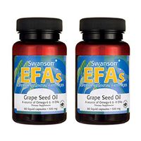 Swanson Grape Seed Oil 500 Milligrams 60 Liq Capsules (2 Pack)