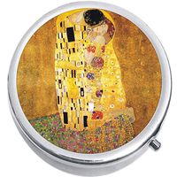 Gustav Klimt The Kiss Medicine Vitamin Pill Box