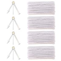 KINAKE 4 Packs Pipe Tamper Tool Stainless Steel Pipe Cleaner Tobacco Pipe Reamer Tamper Pokers Tool with 200 pcs Cleaning Brush for Pipes