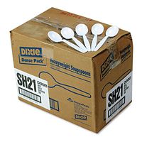 Strong and durable. - DIXIE FOOD SERVICE Plastic Cutlery, Heavyweight Soup Spoons, White, 1000/Carton