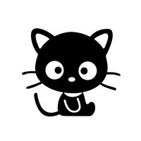 Cute Kitty Cat Vinyl Decal Sticker | Cars Trucks Vans Walls Laptops Cups | Black | 5.5 inches | KCD1315