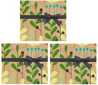 CakeSupplyShop 3pack Christmas Wrap Wrapping Paper Collection (Leaves and Berries)