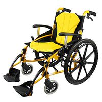 Elderly Wheelchair, Lightweight Folding Ergonomic Wheelchair, Manual 3D Shock-Absorbing Wheelchair, Suitable for The Elderly, Disabled, Rehabilitation Patients