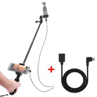 O'woda Aluminum Extendable Selfie Stick Cellphone Holder Scalable Extension Monopod Pole Rod with 3ft Extension Data Cable Micro USB Cord for DJI OSMO Pocket Accessories