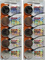 Maxell or Sony CR2025 - 2 Packs of 5 Premium Batteries USA + 1 Free CR2025