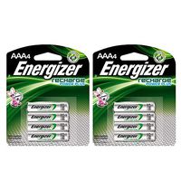 Rechargeable AAA Batteries, NiMH, 800 mAh, Pre-Charged, 4 Count (Recharge Power Plus) - EVENH12BP4, 2 Pack