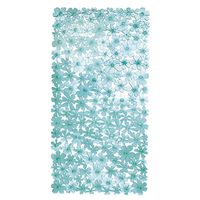 InterDesign Blumz Non-Slip Suction Bath Mat for Shower, Bathtub - Blue