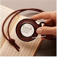 Neck Loop Nautical Magnifying Disc Hangs handily Around Your Neck on a Leather Holder