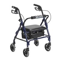 Drive Junior Rollator Rolling Walker with Padded Seat, Blue, Model - 301PSBN