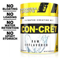 Promera Sports, CON-CRET Creatine HCl Powder, Micro-dose, No Bloating, No Upset Stomach, No Water Retention, No Loading, Made in USA, Gluten Free, Keto Friendly, Unflavored, 64 Serving