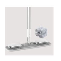 DCAH Household Mop, 360 Degree Rotation Free Hand Wash Lazy Flat Mop Solid Wood Tile Dry and Wet Cloth Lazy mop (Color : B)