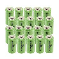 20x Exell 1.2-Volt Nickel-Metal Hydride Rechargeable Button-Top Battery, 2/3 AA, 700 mAh, Battery Replacement for Electric Razor, Toothbrush, pagers, high power static applications
