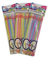 FunFlex (3pk) Color Changing Disposable Straws - Slim