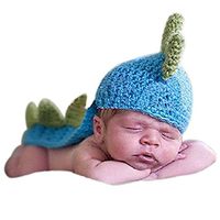 Eyourhappy Handmade Knitted Crochet Hat Costume Newborn Baby Photograph Props Set Dinosaur