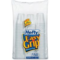 Hefty Easy Grip Disposable Plastic Bathroom Cups, 3Oz, White, 150/Pack