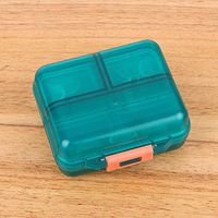 HQLCX Medicine Pill Storage Box Mini Kit Portable Kit One Week Portable Tablet Drug Storage Box Travel Split Pill Box,Green