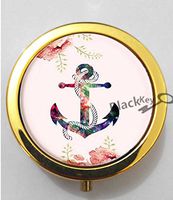 BlackKey Anchor Different Anchors 3-Compartment Decorative Pocket Gift Box Case Organizer for Pill, Color 2 -116