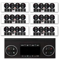 StyleZ 6PCS Replacement AC Dash Button Decal Stickers Fix Ruined Faded A/C Controls Repair Kit for Suburban, Chevy Tahoe, Silverado, Traverse, GMC Acadia, GMC