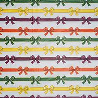 10ct Multi-Colored"Ribbons & Bows" Tissue Paper for Gift Wrapping 20"x30" Sheets nfLG -988