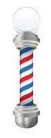 Frankies Cajun Customs Barber Pole Vinyl Decal Wall, Car, Laptop - 18 inch