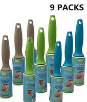 Lot of 9 Lint Roller, 60 Sheets Each, Lint Remover and Pet Hair Remover