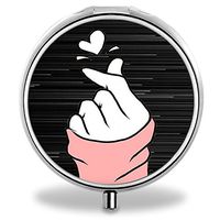 Compact 3 Compartment Medicine Case, IMLONE Customized Don't Touch Pill Organizer Metal Pill Box Pill Container for Purse, Travelling and Daily Needs