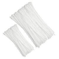 ECRAB Cable Zip Ties Self-Locking 6+8-Inch Nylon Cable Ties 500 pieces, Medium Length Plastic Wire Ties for Home Office Garage and Workshop (white)