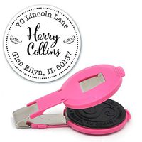 Custom Monogram Address Embosser - Personalized Round Seal - Insert Only - Style EM034