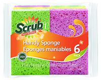 Cleaning Scrub Sponge by Scrub-it - Scrubbing Dish Sponges Use for Kitchens, Bathroom & More - 6 Pack -Colors May Vary