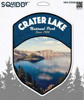 Squiddy Crater Lake Oregon National Park - Vinyl Sticker for Car, Laptop, Notebook (5" Tall)