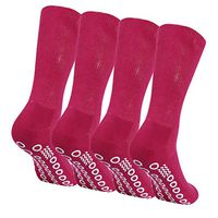 Socks Daze Diabetic Socks Gift for Parent Elders Friends 4 Pairs Rose Red Large