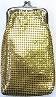 Eclipse Gold Luxury Mesh Sequin Cigarette Case Fit 100's Pocket Inside, Ball Clasp